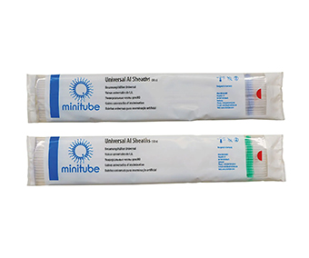 Vaina universal para  inseminación artificial ranurada y no ranurada